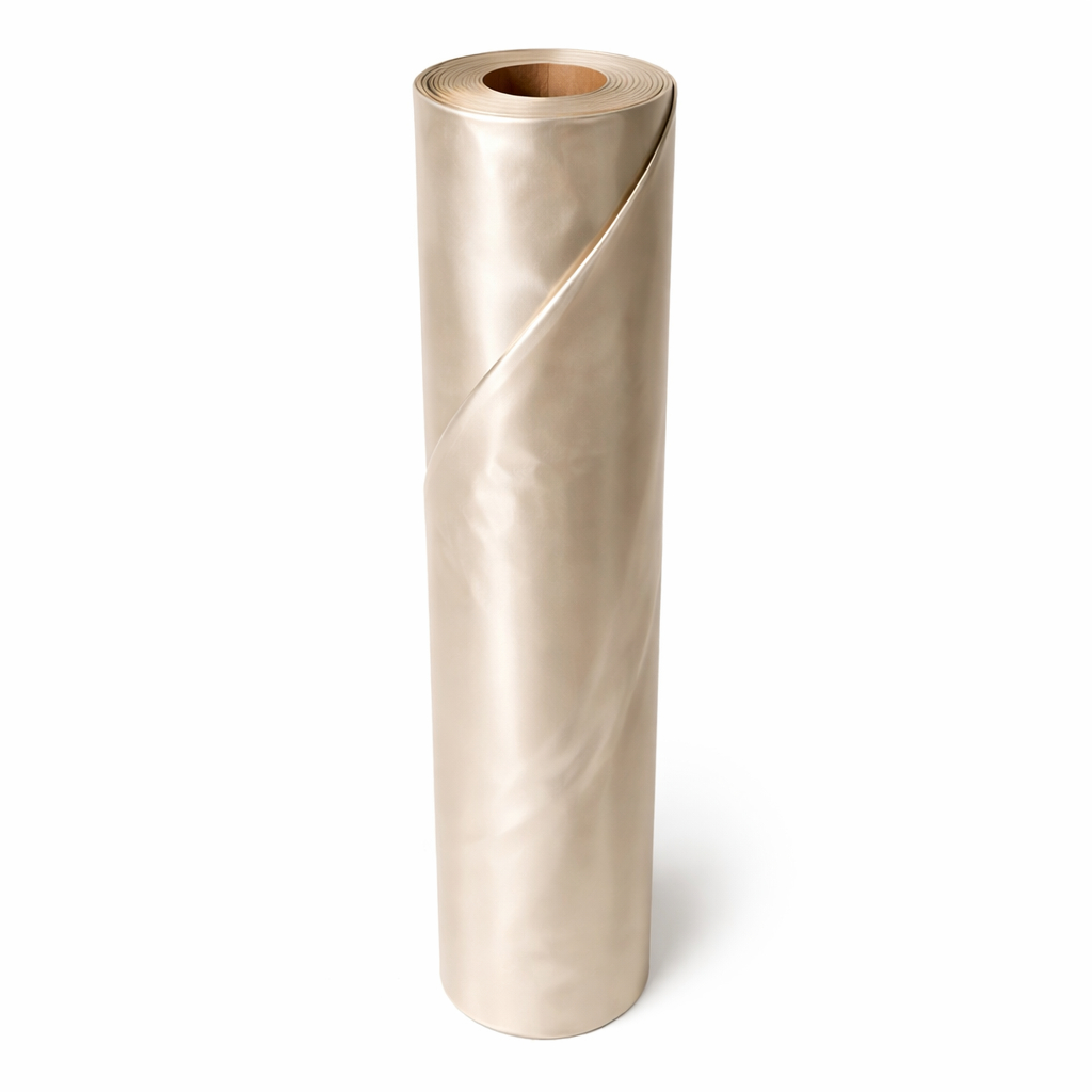 Glossy Beige Leather Sheet for Upholstery and Craft